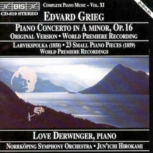 the album cover for Love Derwinger - Piano Concerto in a