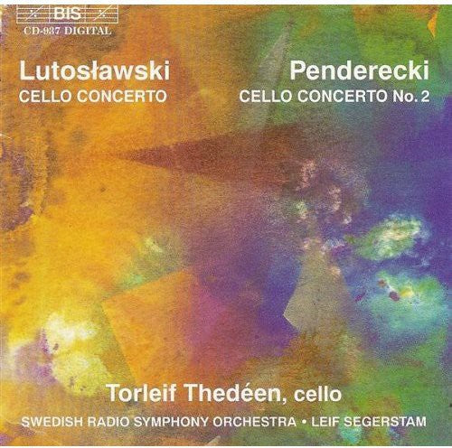 the album cover for TORLEIF THEDEEN - Lutoslawski: Cello Cto / Penderecki: Cto #2