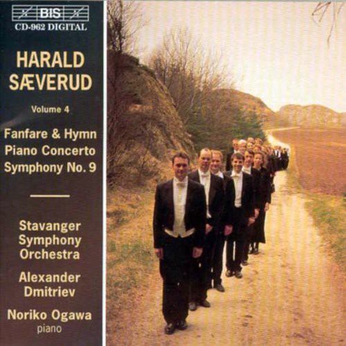 the album cover for Saeverud / Stavanger So, Dmitriev / Noriko Ogawa - Sym #9 / Piano Cto / Fanfare & Hymn