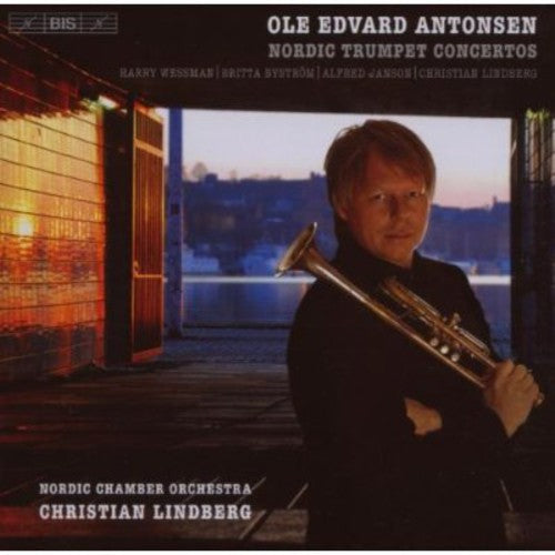 the album cover for CHRISTIAN LINDBERG - Nordic Trumpet Concertos