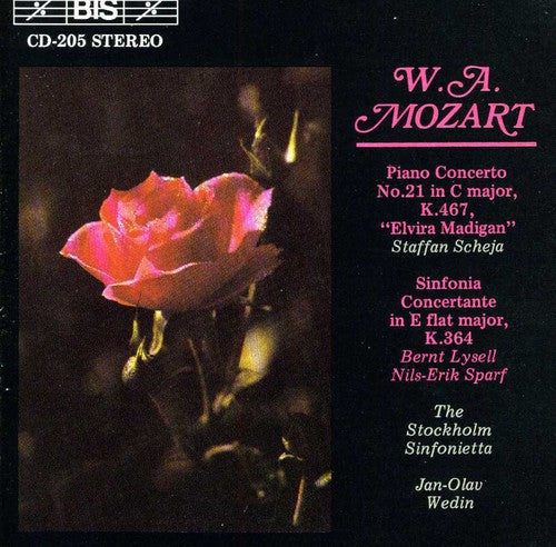 the album cover for Stockholm Sinfonietta - Piano Concerto 21 / Sinfonia Concertante