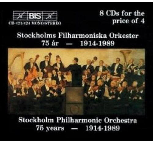 the album cover for Stockholm Philharmonic Orchestra - 75 Year: 1914-1989