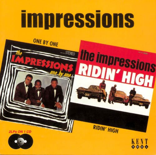 the album cover for Impressions - One By One/Riding High [Import]