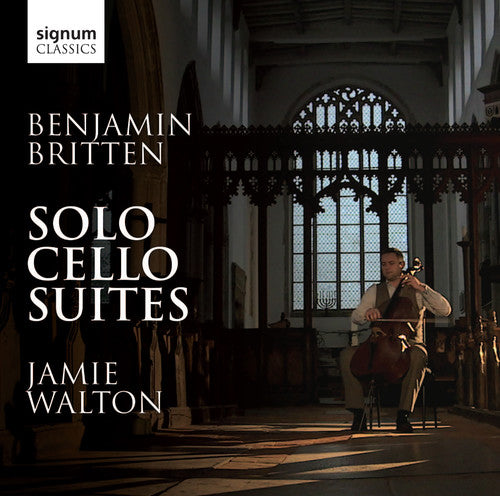 the album cover for Britten / Jamie Walton - Solo Cello Suites
