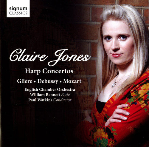 the album cover for Claire Jones - Harp Concertos