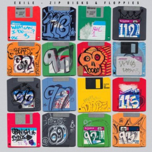 the album cover for Exile - Zip Disks and Floppies