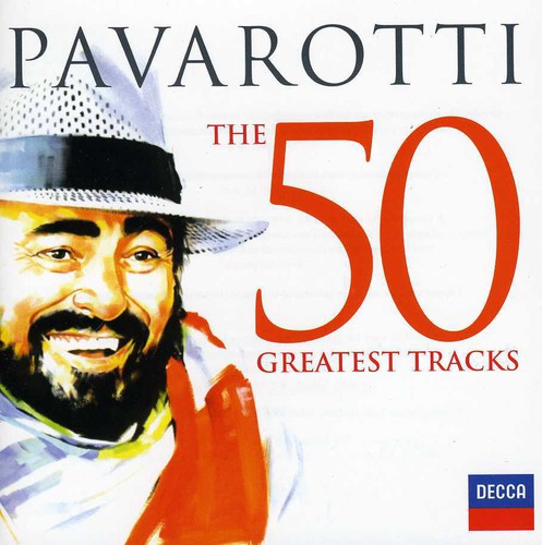 the album cover for Luciano Pavarotti - 50 Greatest Tracks