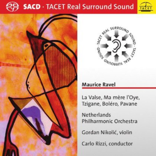 the album cover for Ravel / Netherlands Philharmonic Orchestra / Rizzi - La Valse / Ma Mere L'oye / Tzigane / Bolero