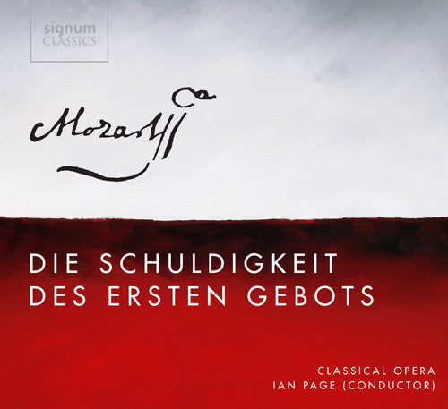 the album cover for Mozart / Classical Opera Company / Page - Die Schuldigkeit Des Ersten Gebots