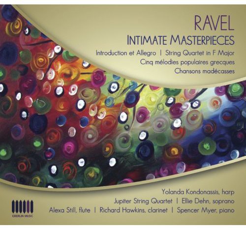 the album cover for Ravel / Kondonassis / Jupiter String Quartet - Intimate Masterpieces