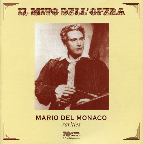 the album cover for Del Mario Monaco - Rarities