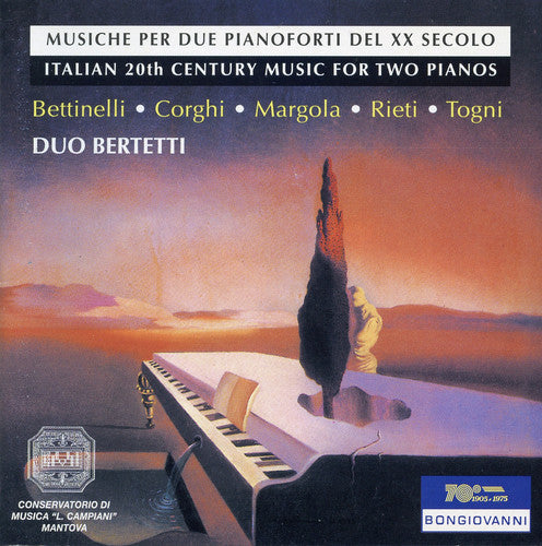 the album cover for Rieti / Duo Bertetti - Italian 20th Century Music for Two Pianos