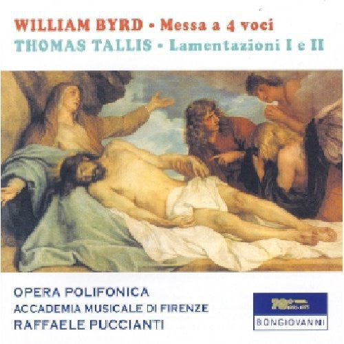 the album cover for Byrd / Raffaele Puccianti - Messa a 4 Voci / Lamentazioni I E II / Miserere