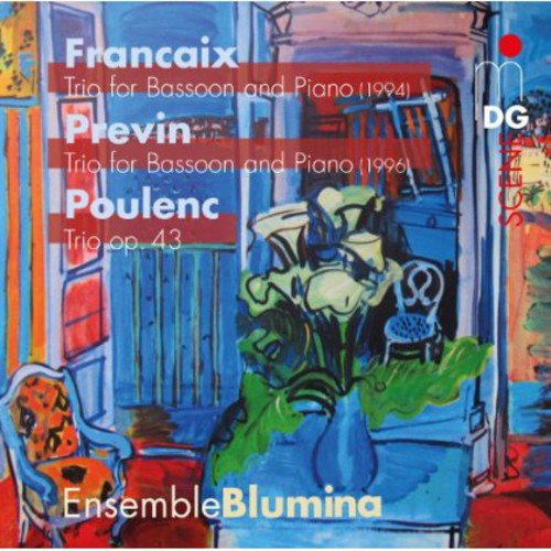 the album cover for Ensemble Blumina - Francaix / Previn / Poulenc