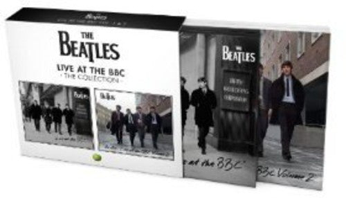 the album cover for The Beatles - Live At The BBC - The Collection [Box Set]