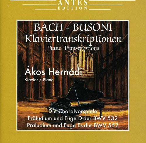 the album cover for Akos Hernádi - Piano Transcriptions