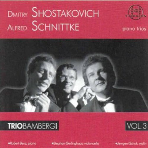 the album cover for Shostakovich / Schnittke / Trio Bamberg - Piano Trios 1
