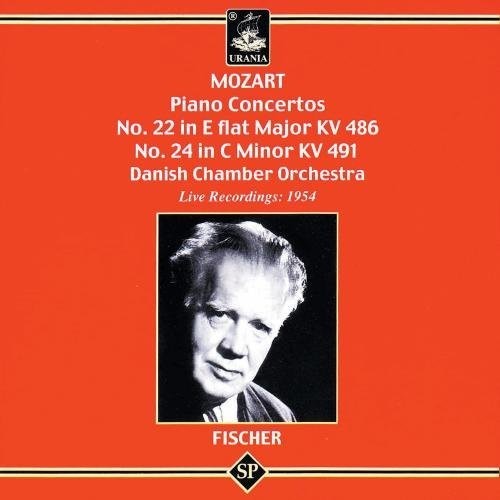 the album cover for EDWIN FISCHER - Piano Ctos 22 - 24