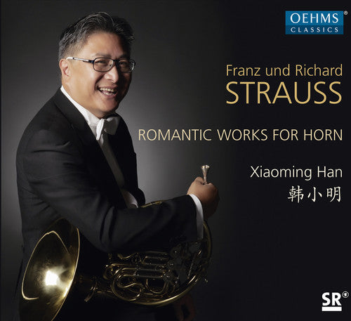 the album cover for Strauss - Works for Romantic Horn