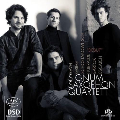 the album cover for SIGNUM Saxophone Quartet - Debut
