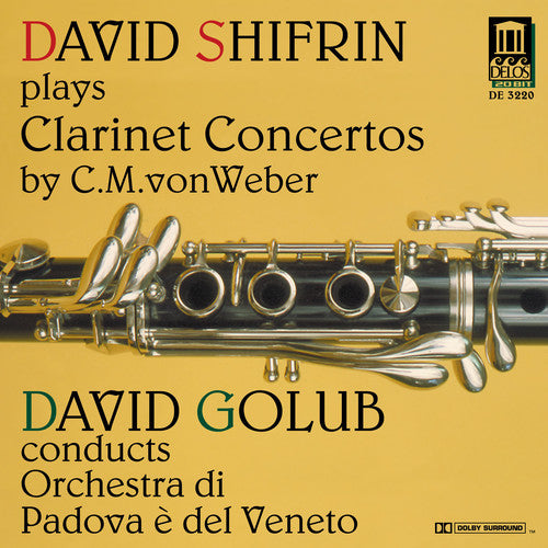 the album cover for David Shifrin - Weber Clarinet Concertos