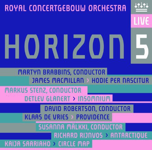 the album cover for Glanert / Vries / Rijnvos / Saaiaho - Horizon V