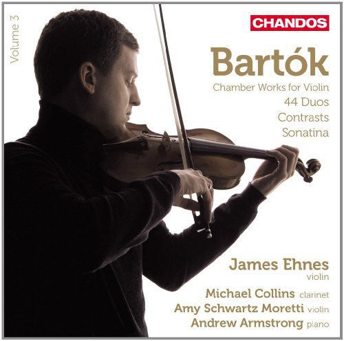 the album cover for Bartok - Chamber Works for Violin Vol 3