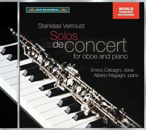 the album cover for Verroust - Solos de Concert for Oboe & Piano