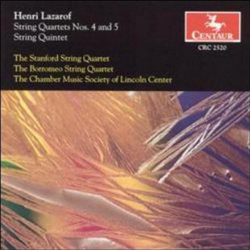 the album cover for Lazarof / Chamber Music Society Of Lincoln Center - String Quartet 4 & 5 / String Quintet