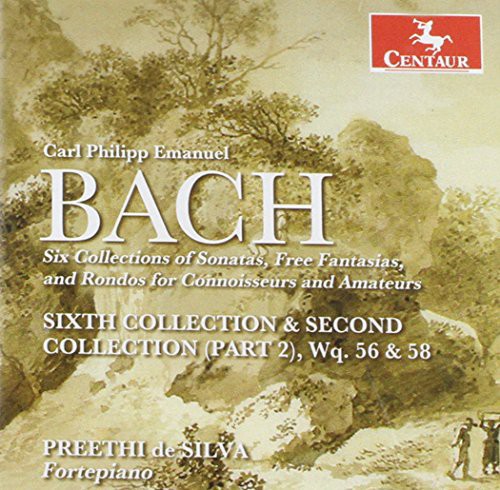 the album cover for Bach CPE - Keyboard Music WQ. 56 & 61