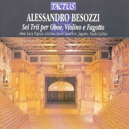 the album cover for Besozzi / Vignali / Vernikov / Carlini - 6 Trios for Oboe Violin & Bassoon