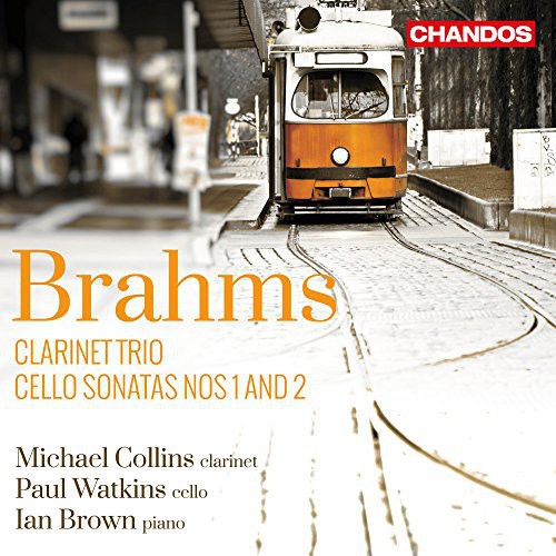 the album cover for Brahms / Collins / Watkins / Brown - Clarinet Trio & Cello Sons 1 & 2