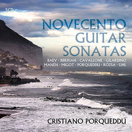 the album cover for Cristiano Porqueddu - Novecento Guitar Sonatas