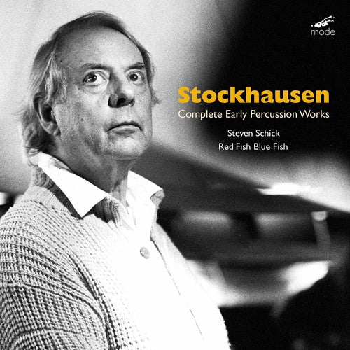 the album cover for Stockhausen / Red Fish Blue Fish / Schick - Complete Early Percussion Works