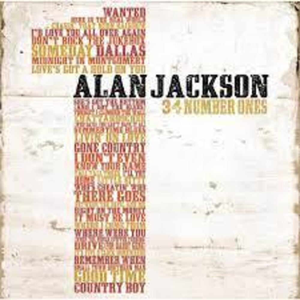 the album cover for Alan Jackson - 34 Number Ones [Import]