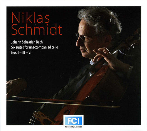 the album cover for Niklas Schmidt - Suites for Cello 1 3 & 6