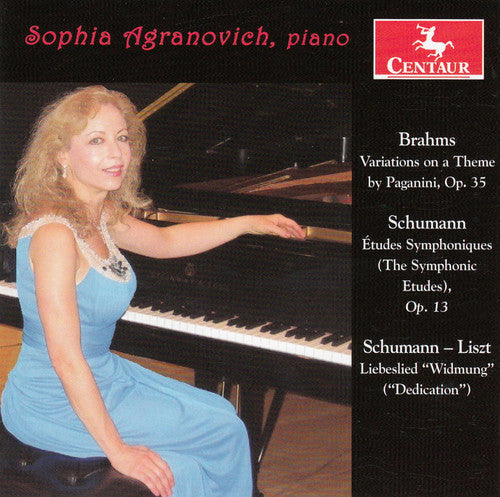 the album cover for Brahms / Schumann / Agranovich - Works for Pno