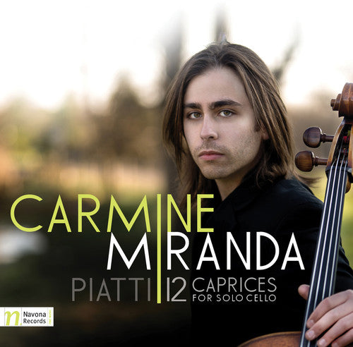 the album cover for Carmine Miranda - 12 Caprices for Solo Cello
