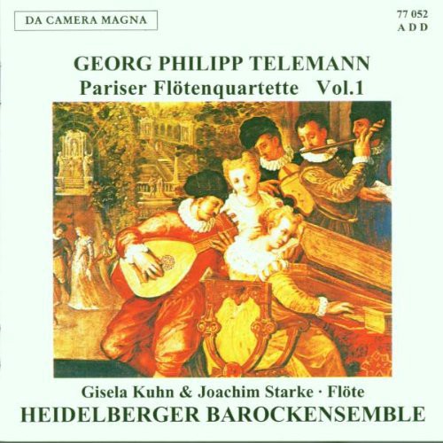 the album cover for Telemann / Kuhn / Starke - Pariser Floten Quartette 1