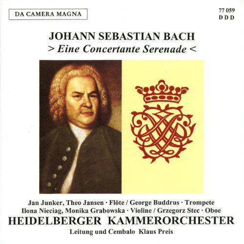 the album cover for J Bach S / Preis - Eine Concertante Serenade