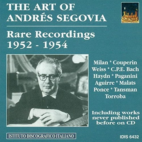 the album cover for AndrÃ©s Segovia - Art of Segovia 1