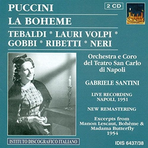 the album cover for Renata Tebaldi - Puccini, G.: Boheme (La) [Opera] (1954)