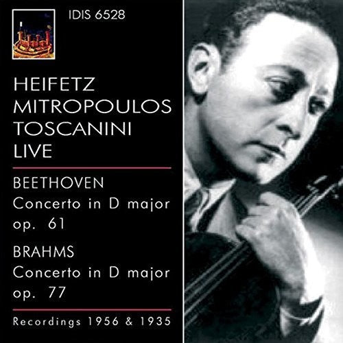 the album cover for Jascha Heifetz - Violin Con