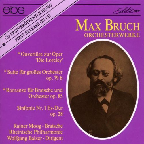 the album cover for Bruch / Rheinische Phil, Balzer - Sym #1 / Lorelei Over. / Orch Ste / Et Al