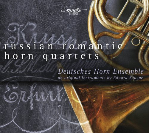 the album cover for Deutsches Horn Ensemble - Russian Romantic Horn QRTS
