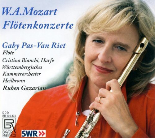 the album cover for Mozart / Pas-Van Riet / Bianchi / Gazarian - Flute Con 1 & 2