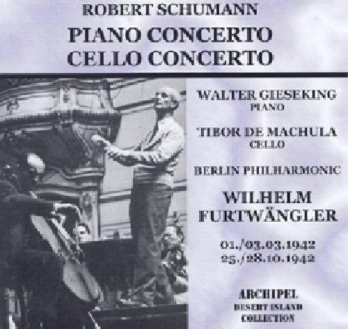 the album cover for Schumann / Furtwangler - Klavierkonzert / w. Gieseking