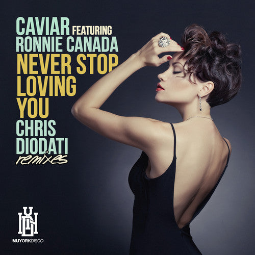 the album cover for Caviar - Never Stop Loving You (Chris Diodati Remixes)