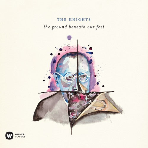 the album cover for Reich / Bach / Stravinksy / Knights - Ground Beneath Our Feet