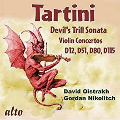 the album cover for Tartini / David Oistrakh / Nikolitch,Gordan - Devil's Trill Sonata / Violin Concertos D12 & D51